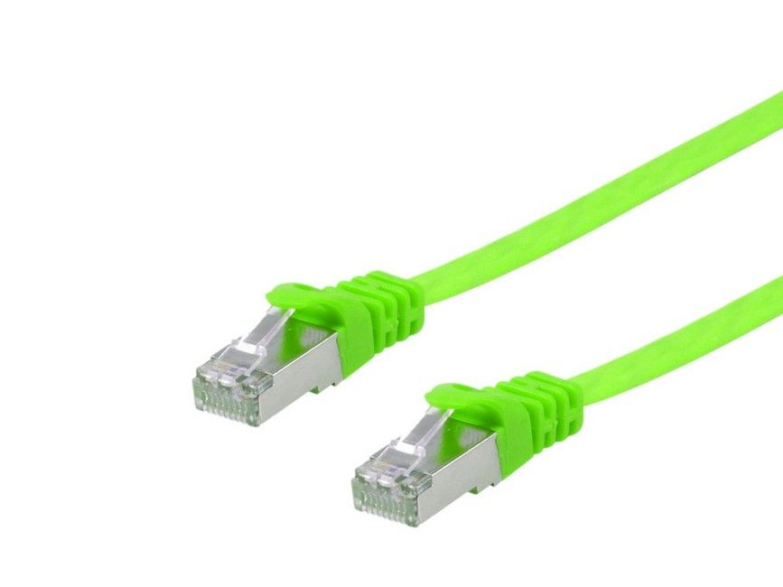 Equip Cat.6A U/FTP Flat Patchkabel, 10m, Grün