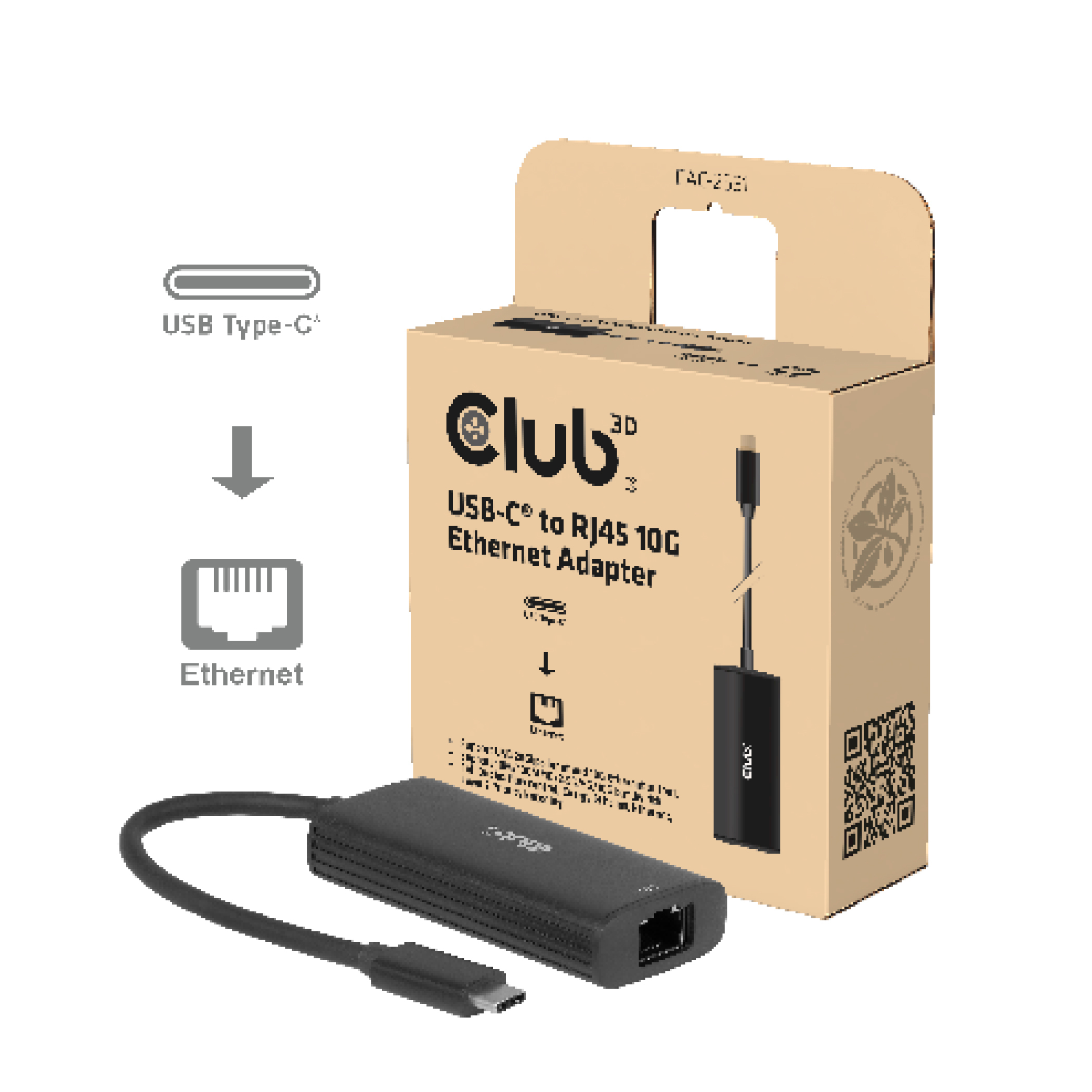 Club3D Adapter USB-C > RJ45 10Gbps                St/Bu retail