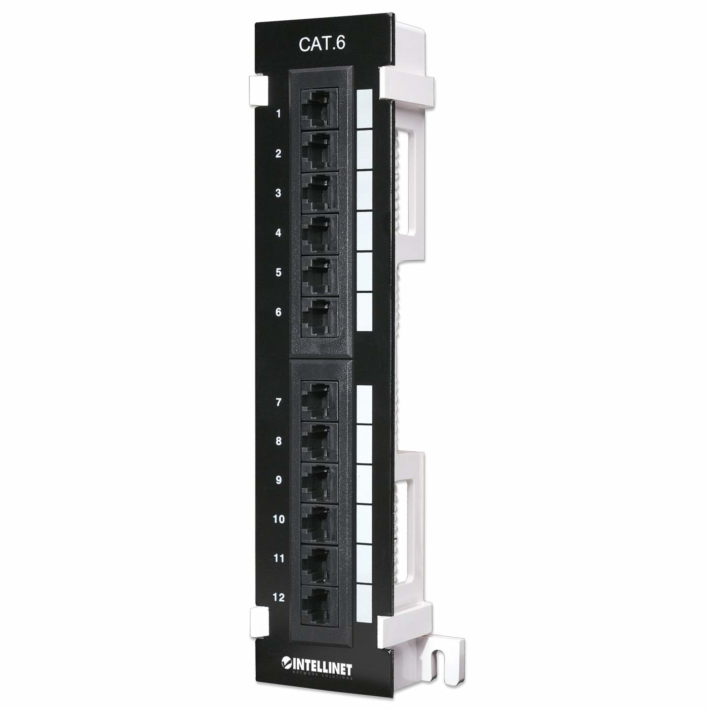 INTELLINET Patchpanel 12-Port Cat6  UTP Wandmontage sw