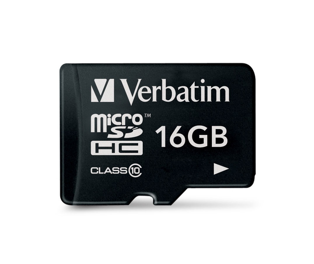 SD MicroSD Card  16GB Verbatim SDHC Premium Class 10 retail