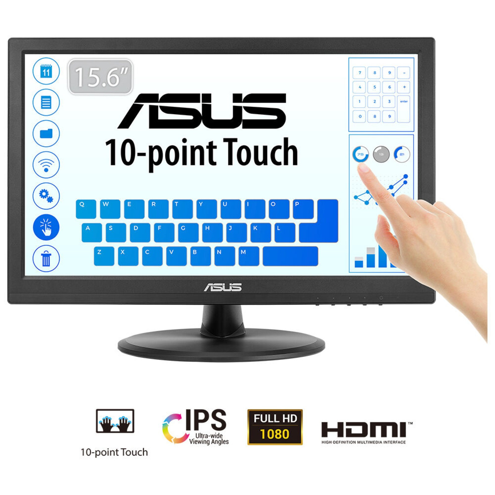 ASUS Touch VT169HE 39.6cm (16:9) FHD HDMI ASUS Touch VT169HE 39.6cm (16:9) FHD HDMI