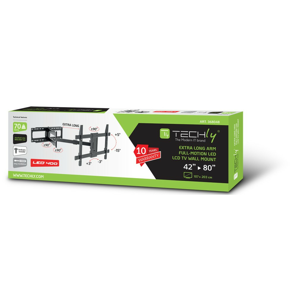 Techly LED/LCD-Halterung für 42-80" schwarz