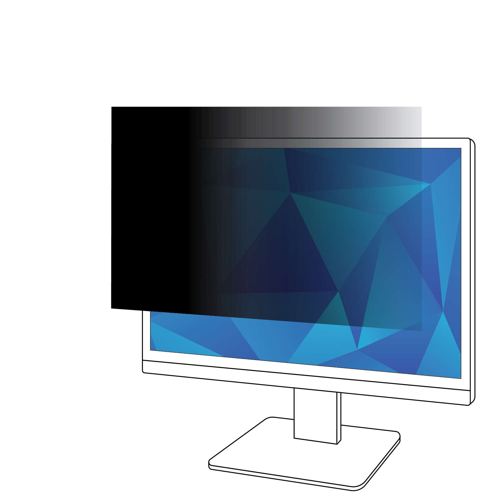 3M Blickschutzfilter 19,5" Monitor (16:9)  PF195W9B