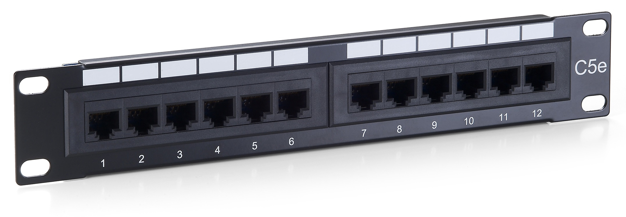 Equip 10" Patchpanel 12xRJ45 Cat5e UTP 1U     100MHz RAL9005