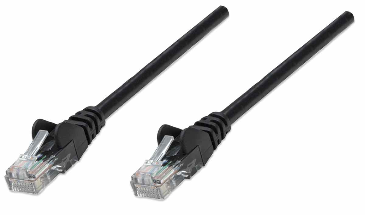 INTELLINET Patchkabel RJ45 U/UTP Cat5e 10m Hebelschutz schw Patchkabel RJ45