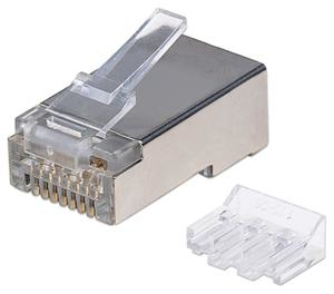 INTELLINET Modularstecker RJ45 Cat6A STP 3-Punkt 90 Stk.