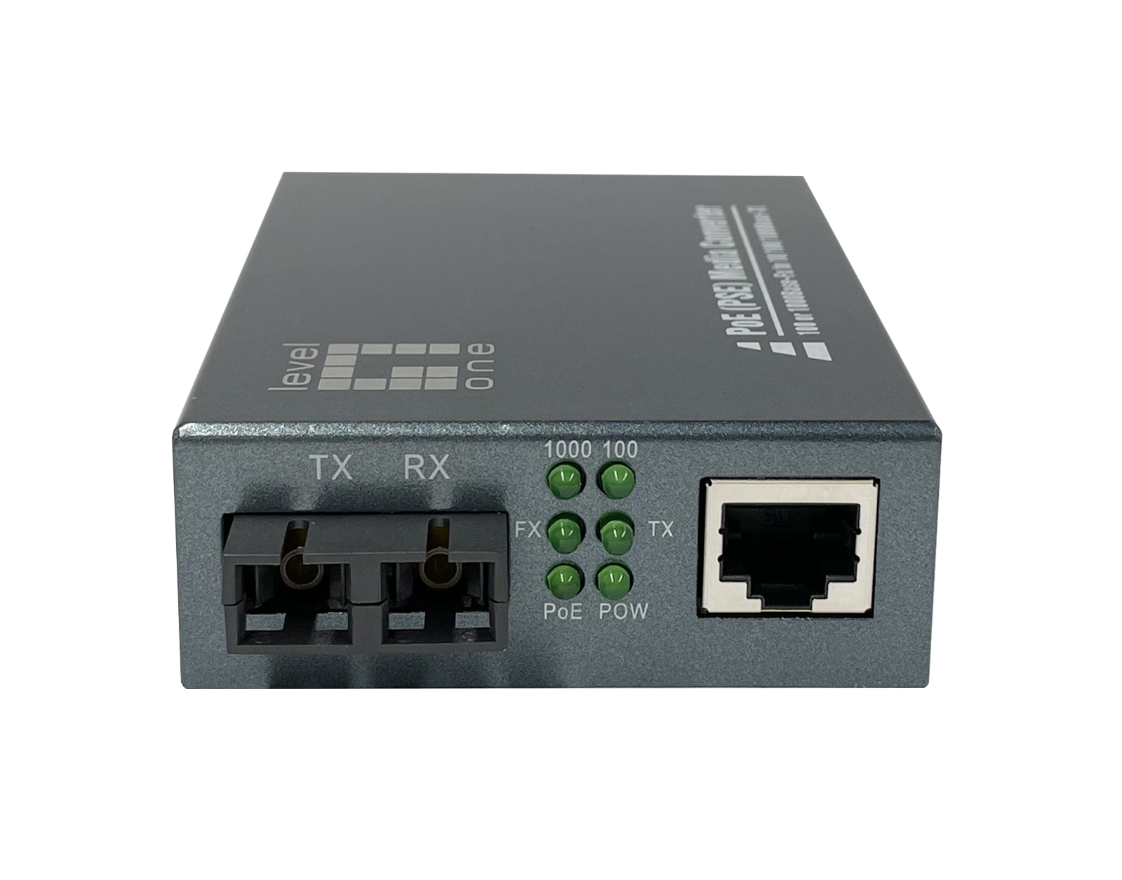 LevelOne Media Konverter RJ45->SC GE SM PoE 30W 1310nm 20km