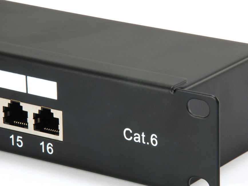 Equip Cat.6 Geschirmtes Patch Panel, Schwarz