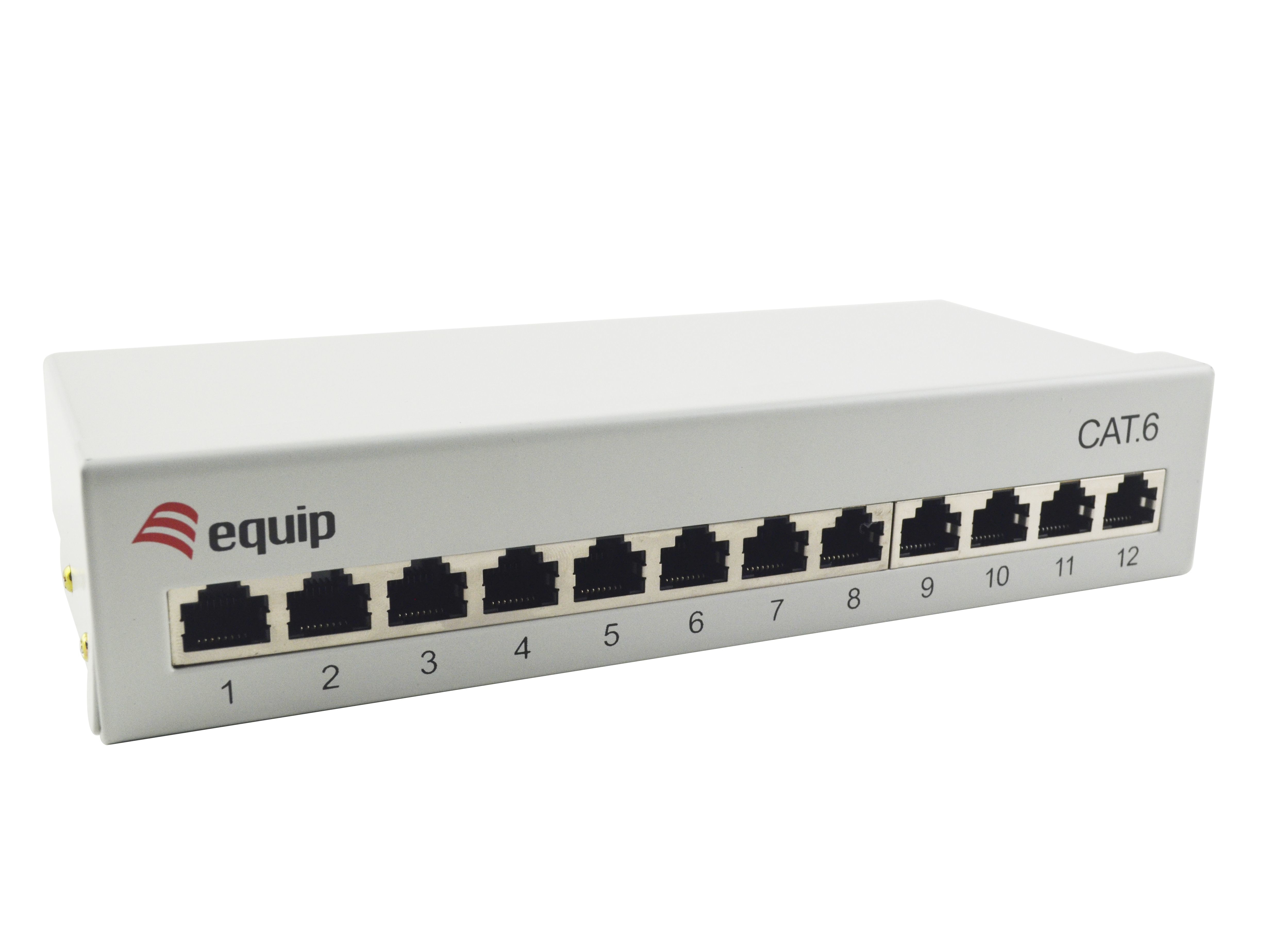 Equip Patchpanel 12xRJ45 Cat6  Desktop        250MHz RAL7035