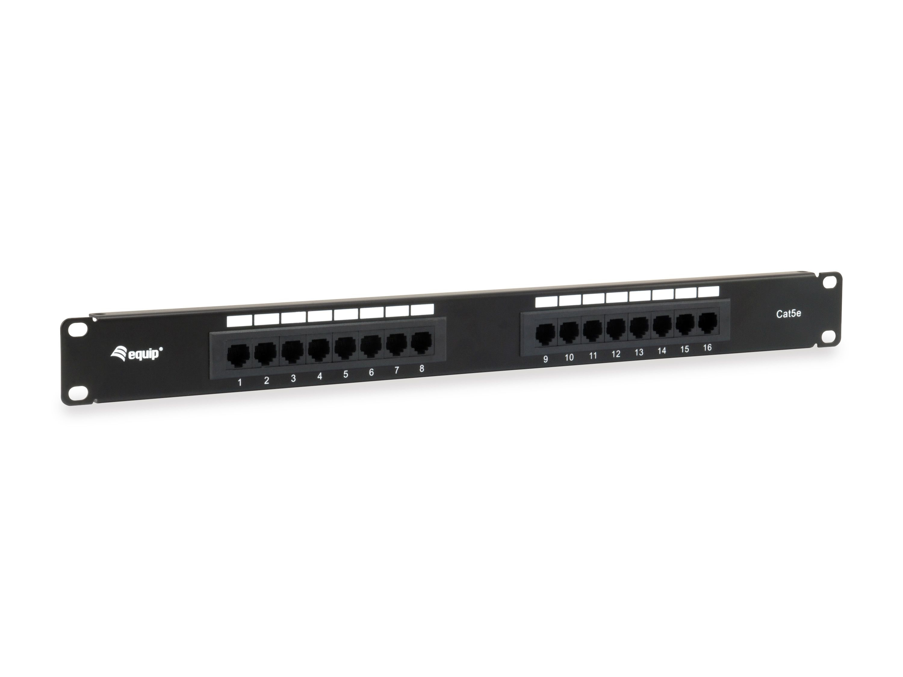 Equip 19" Patchpanel 16xRJ45 Cat5e UTP 1U     100MHz RAL9005