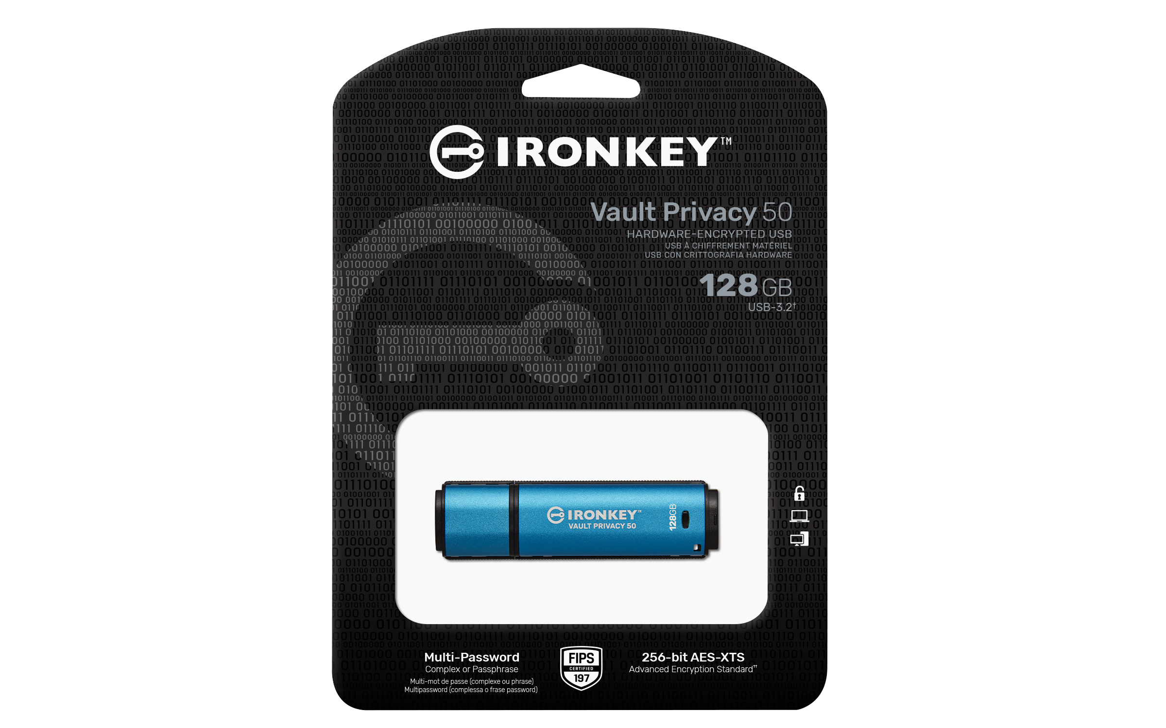 USB-Stick 128GB Kingston IronKey Vault Privacy 50 retail