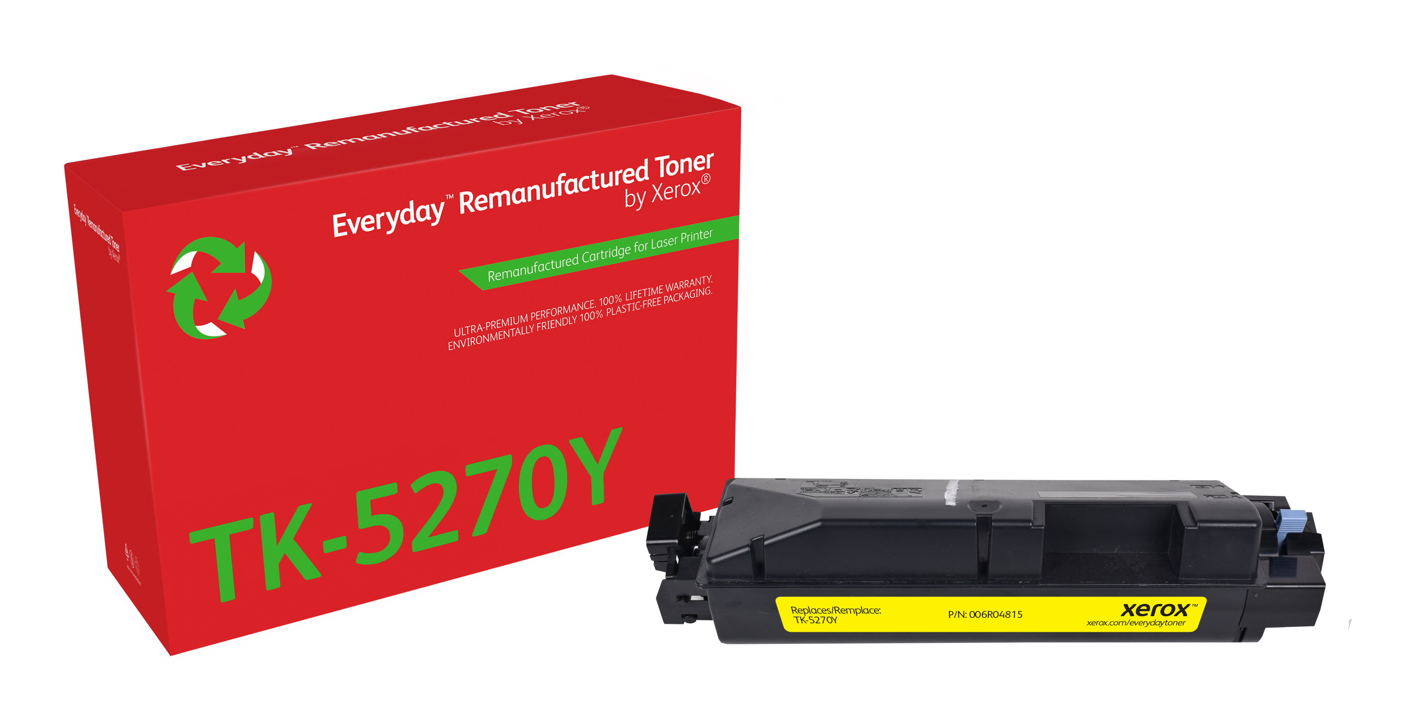 Xerox Toner Everyday Kyo TK-5270Y Yellow Remanufactured Xerox Toner Everyday Kyo TK-5270Y Yellow Remanufactured