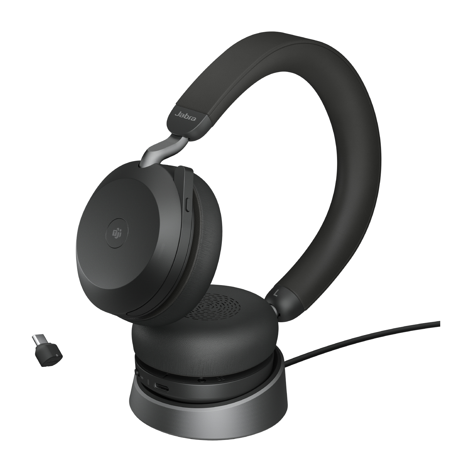 Jabra Headset Evolve2 75 MS Duo, inkl. Link 380c & Ladesta
