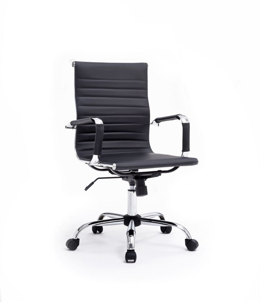 Equip Bürostuhl gerippte Polsterung/mitt.Rückenlehne schwarz