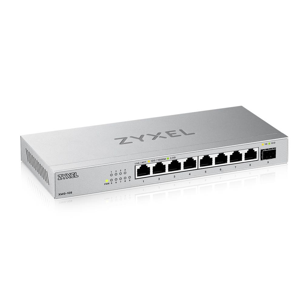 Zyxel XMG-108 8 Port 10/­2,5G MultiGig Switch unmanaged Zyxel XMG-108 8 Port 10/­2,5G MultiGig Switch unmanaged