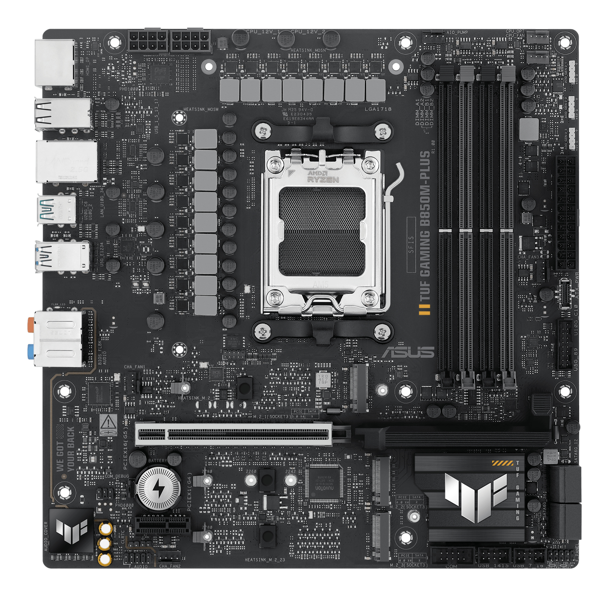 ASUS TUF GAMING B850M-PLUS (AMD,AM5,DDR5,mATX)