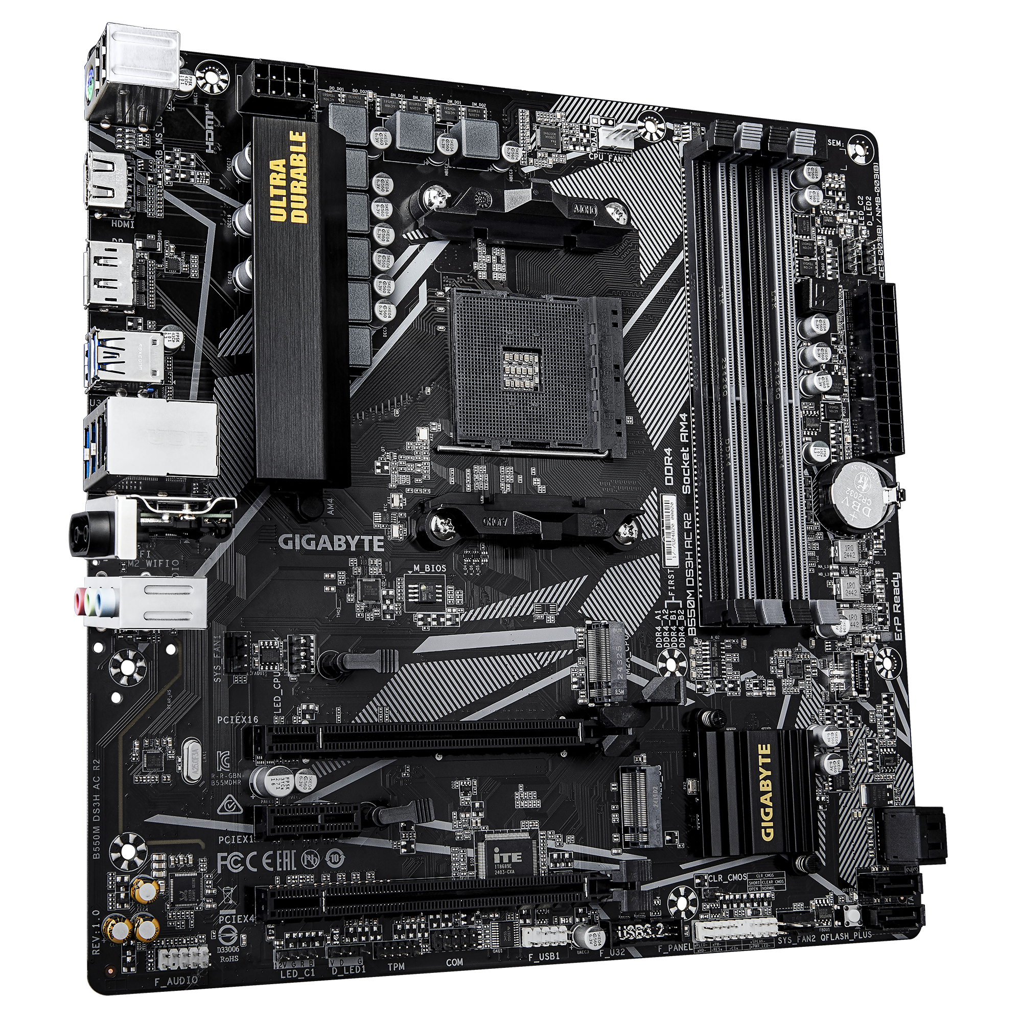 Gigabyte B550M DS3H AC R2 (B550,AM4,mATX,DDR4) Mainboards AMD