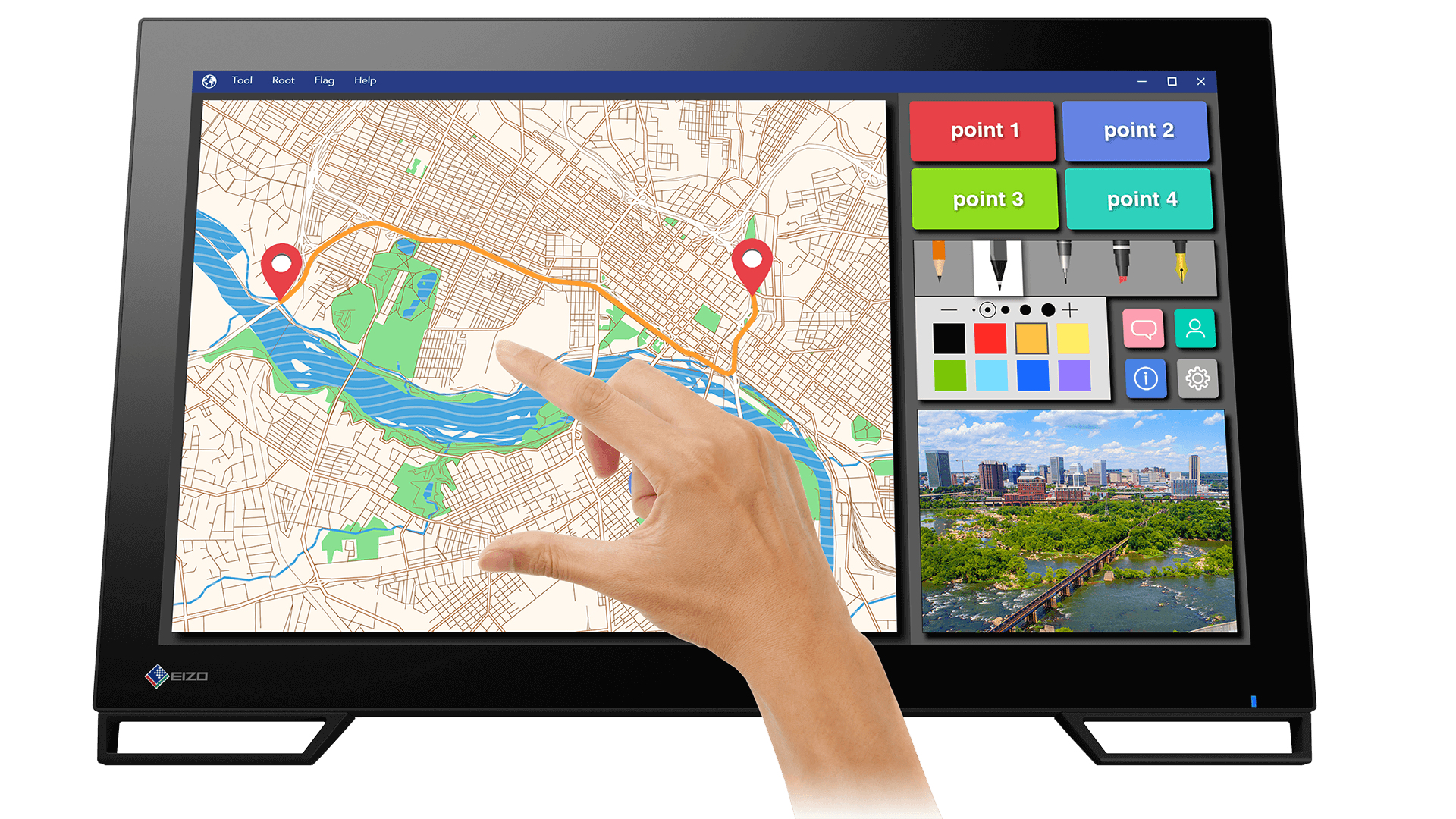 EIZO 54.7cm (21,5") FDF2182WT-BK Touch 16:9 HDMI+DP
