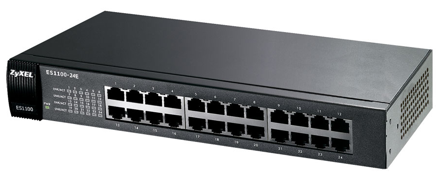 Switch ZyXEL 24x FE ES1100-24E Metall Switch ZyXEL 24x FE ES1100-24E Metall