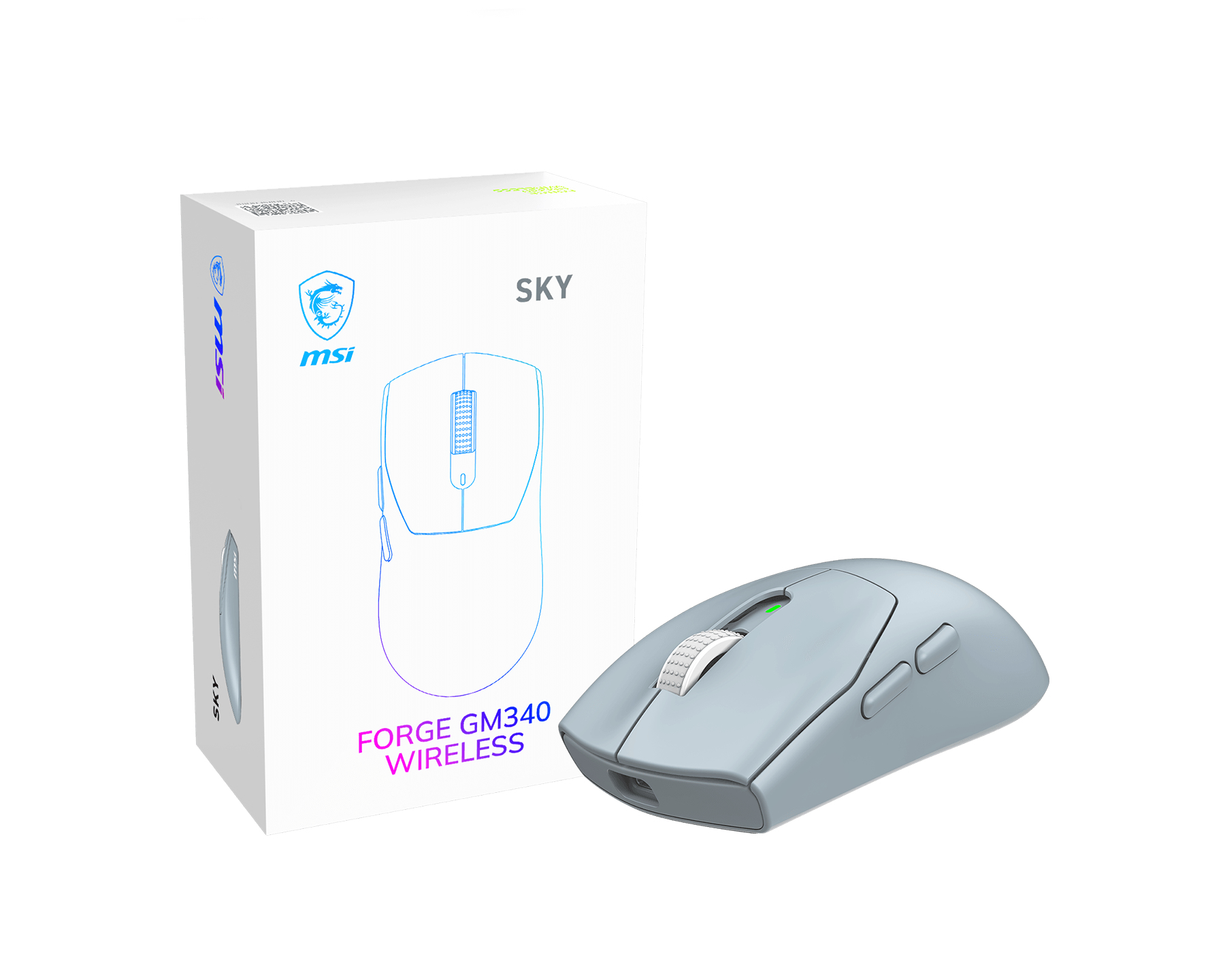 MSI Forge GM340 W Sky WIRELESS Gaming Maus Mäuse & Tastaturen