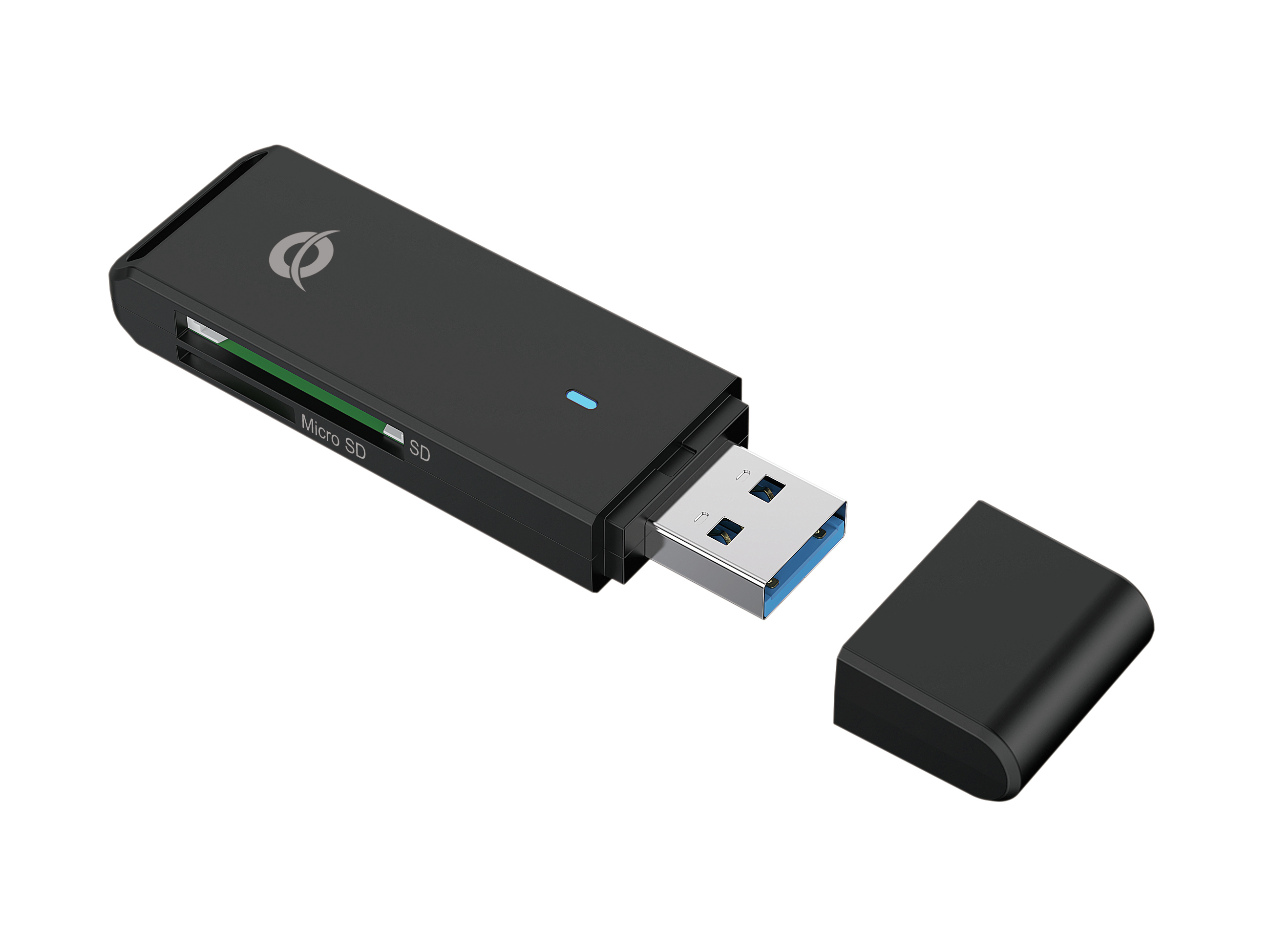 CONCEPTRONIC Kartenleser USB-A3.2->TF/&shy;Micro-SD3.0    schwarz