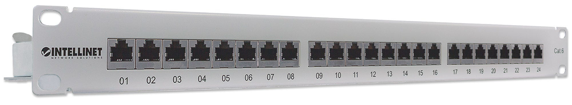 INTELLINET Patchpanel 1HE 24-Port Cat6 FTP grau