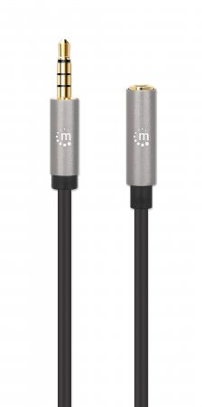 MANHATTAN Audio-Verlängerungskabel Aux / 3,5 mm Klinke 1m Audiokabel