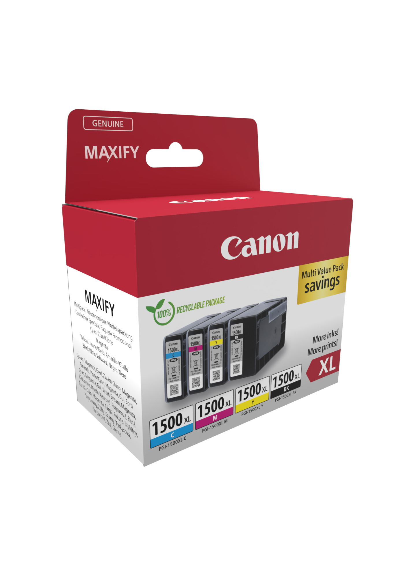 Patrone Canon PGI-1500XL 4er-Pack black + color PatronenValuePack