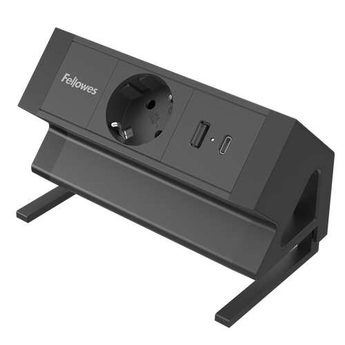 Fellowes Strommodul Schreibtisch 1xSteckdose,USB-A,USB-C sch Fellowes Strommodul Schreibtisch 1xSteckdose,USB-A,USB-C sch
