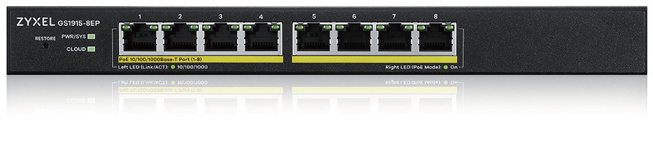 Zyxel GS1915-8EP Smart Managed PoE Layer2 NebulaFlex Switch
