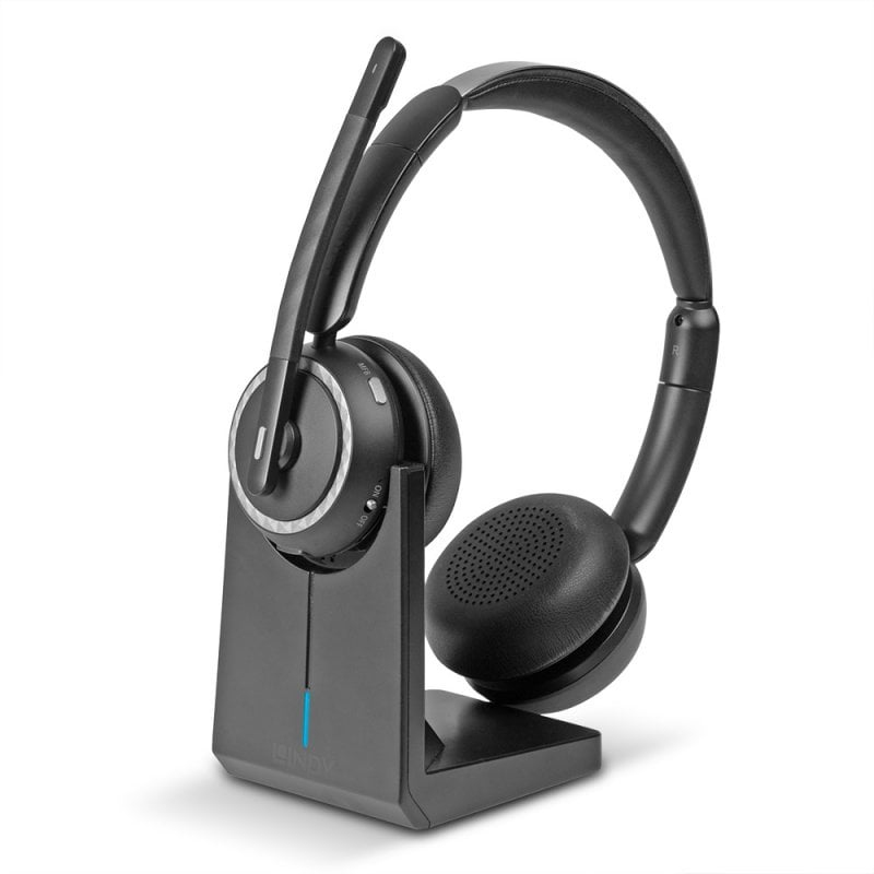 LINDY L118 Kabelloses B�ro-Headset mit Ladestation, Plug/Pla