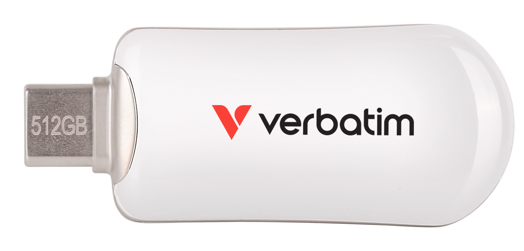 USB-Stick 512GB Verbatim 3.2 Typ C Plectra Flash Drive white