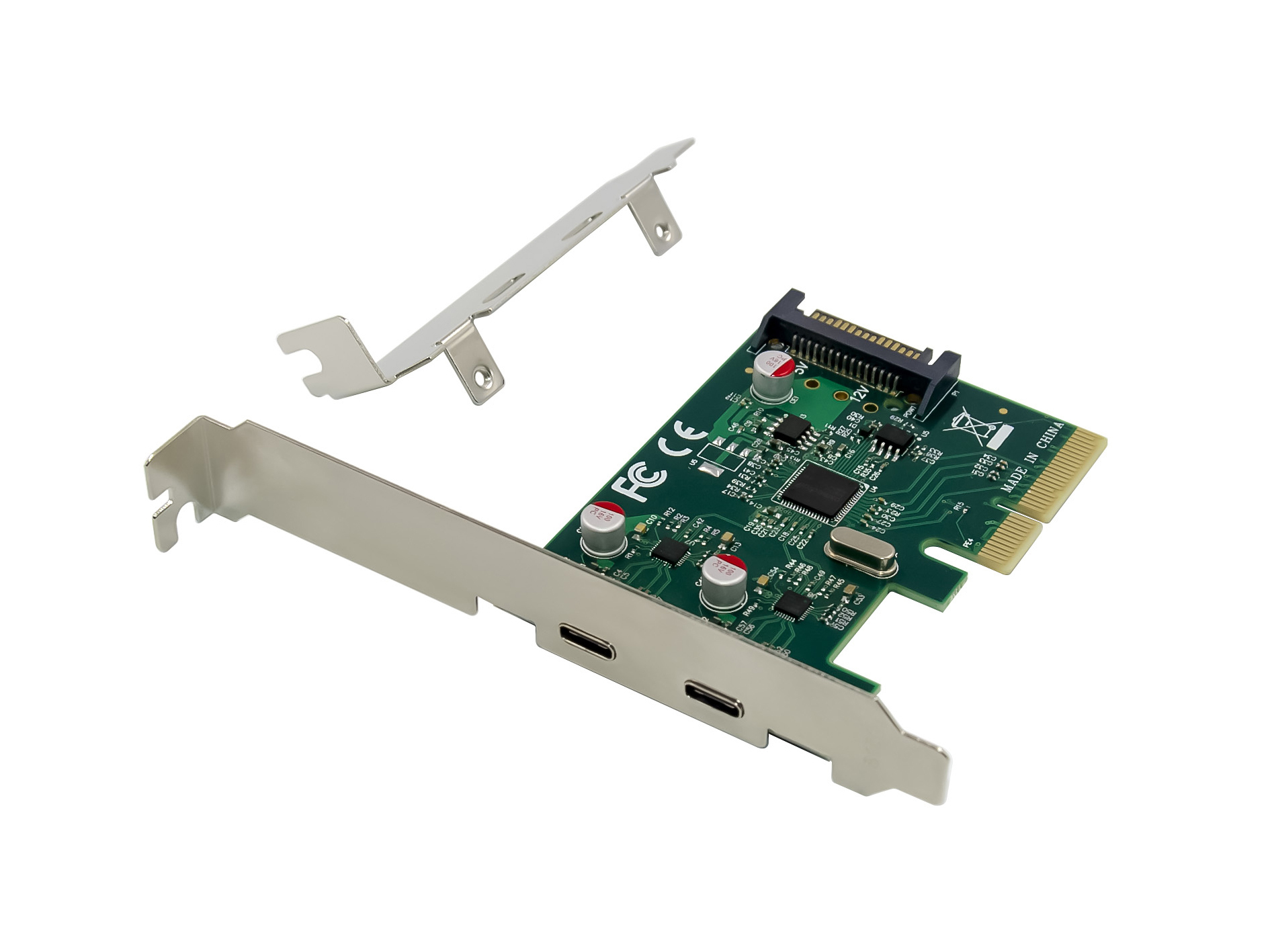 CONCEPTRONIC 4xPCIe2.0 Card 2xUSB-C3.2 Gen2           10Gbps