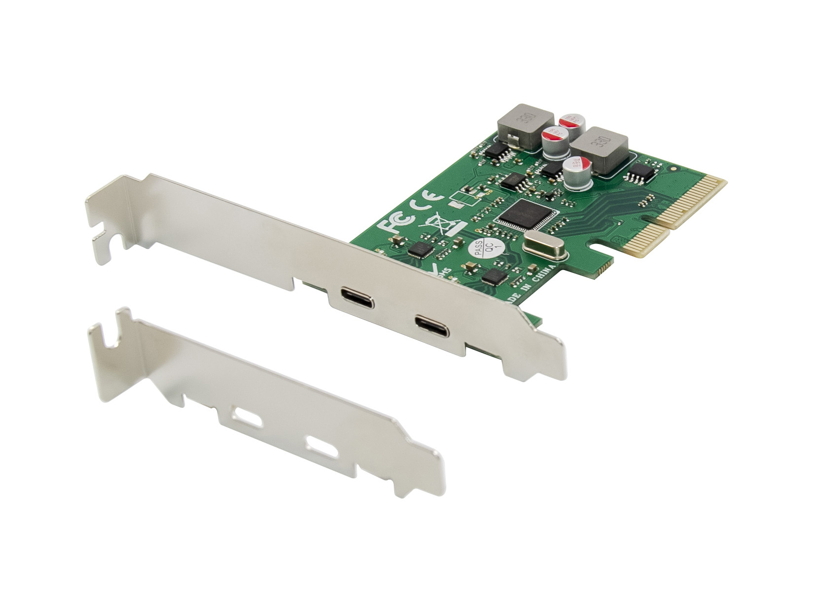 CONCEPTRONIC 4xPCIe3.0 Card 2xUSB-C3.2 Gen2/&shy;selfpower 10Gbps