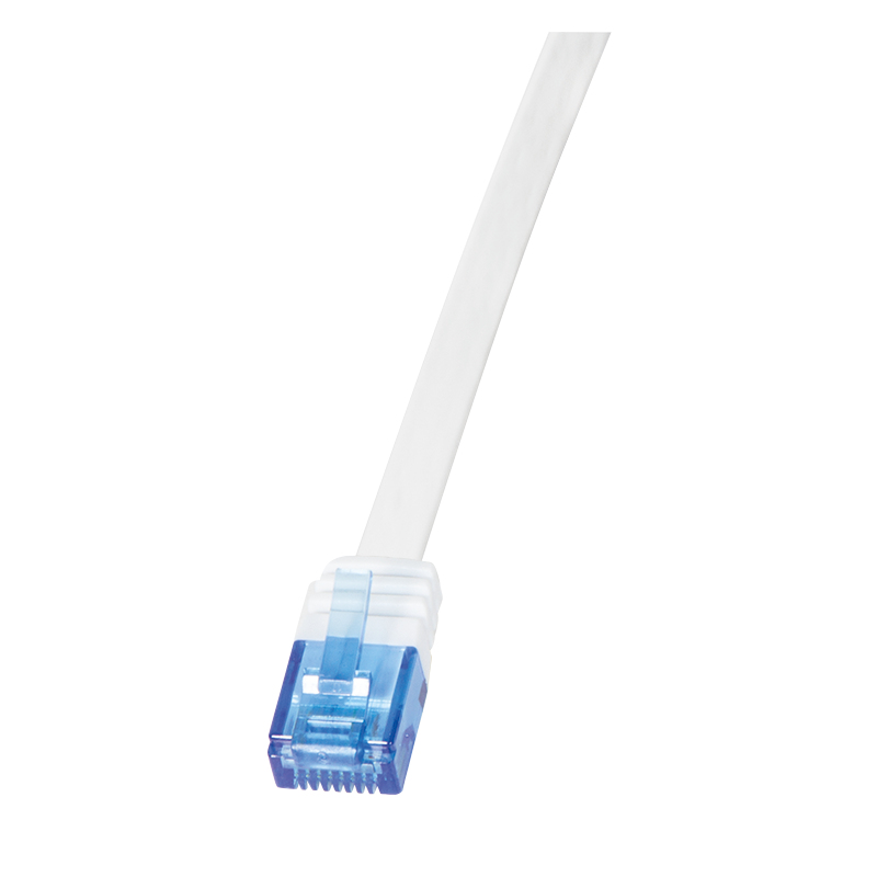 Logilink Flachpatchkabel RJ45 U/UTP Cat6 3.00m weiß
