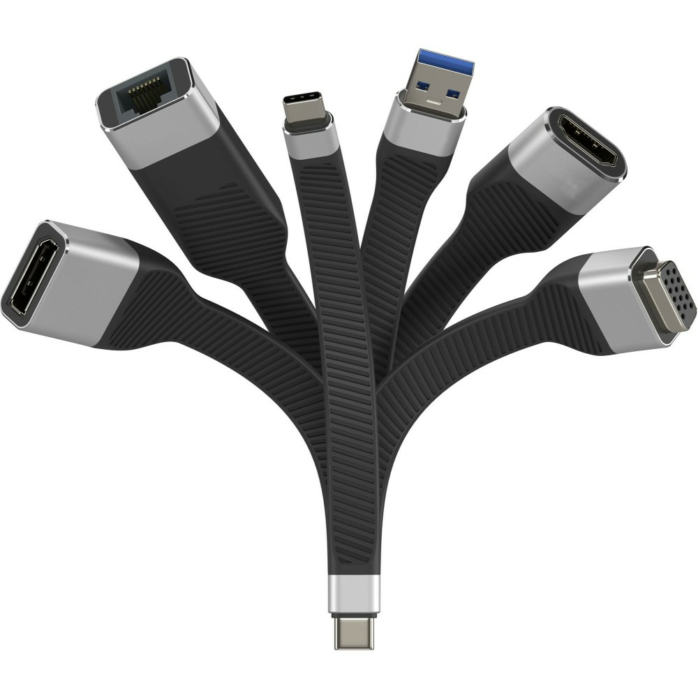 Techly Flexibler Adapter Typ C auf RJ45