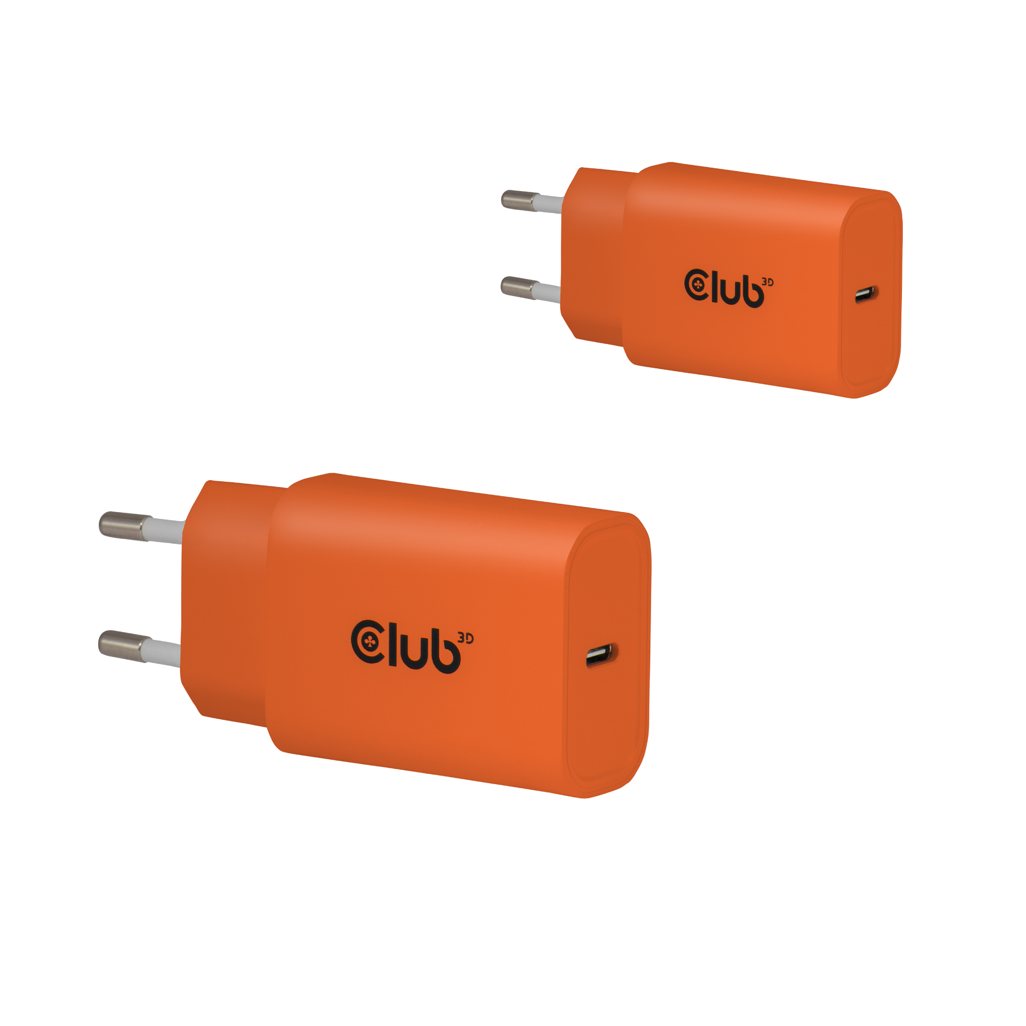 Club3D Lifestyle Ladegerät USB-C 30Watt, 2Stk orange retail
