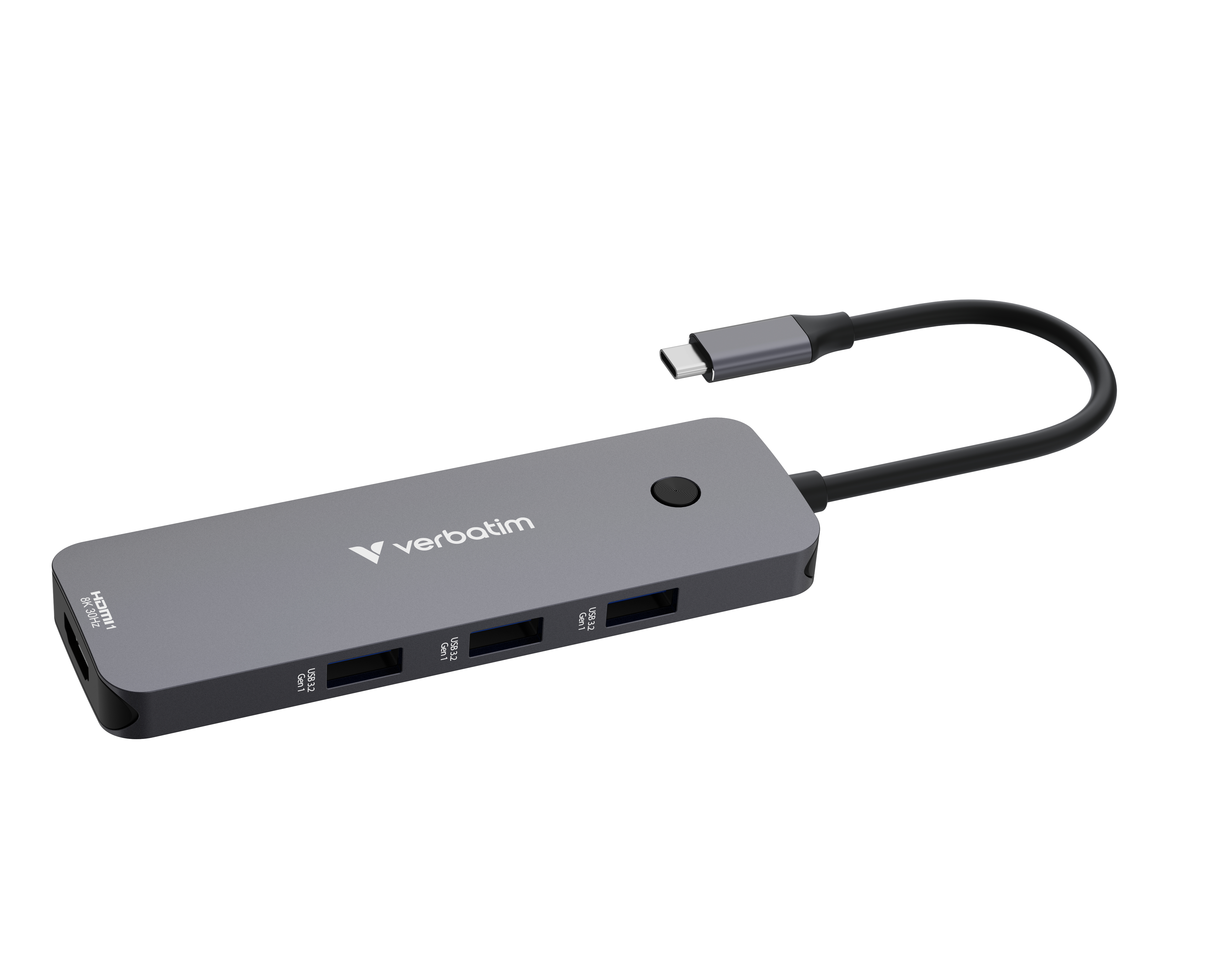 Verbatim CMH-08 USB Typ-C 5000 Mbit/s Silber