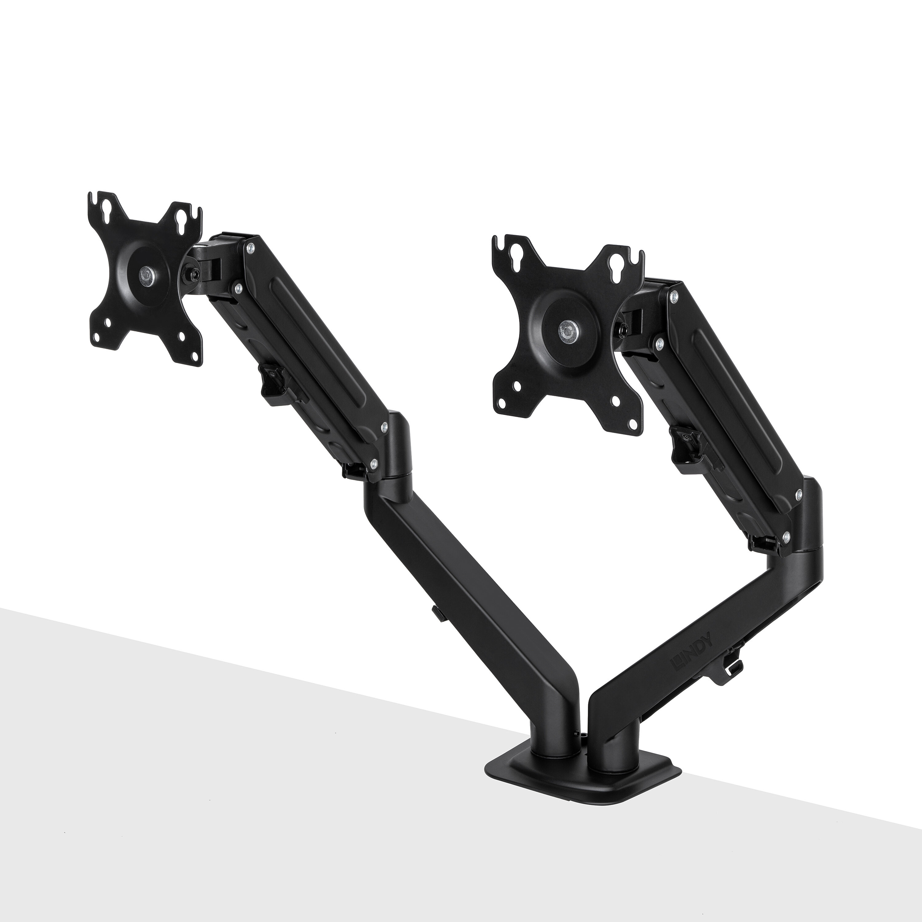 LINDY Dual Mount Desktop Gasfederarm - Schwarz