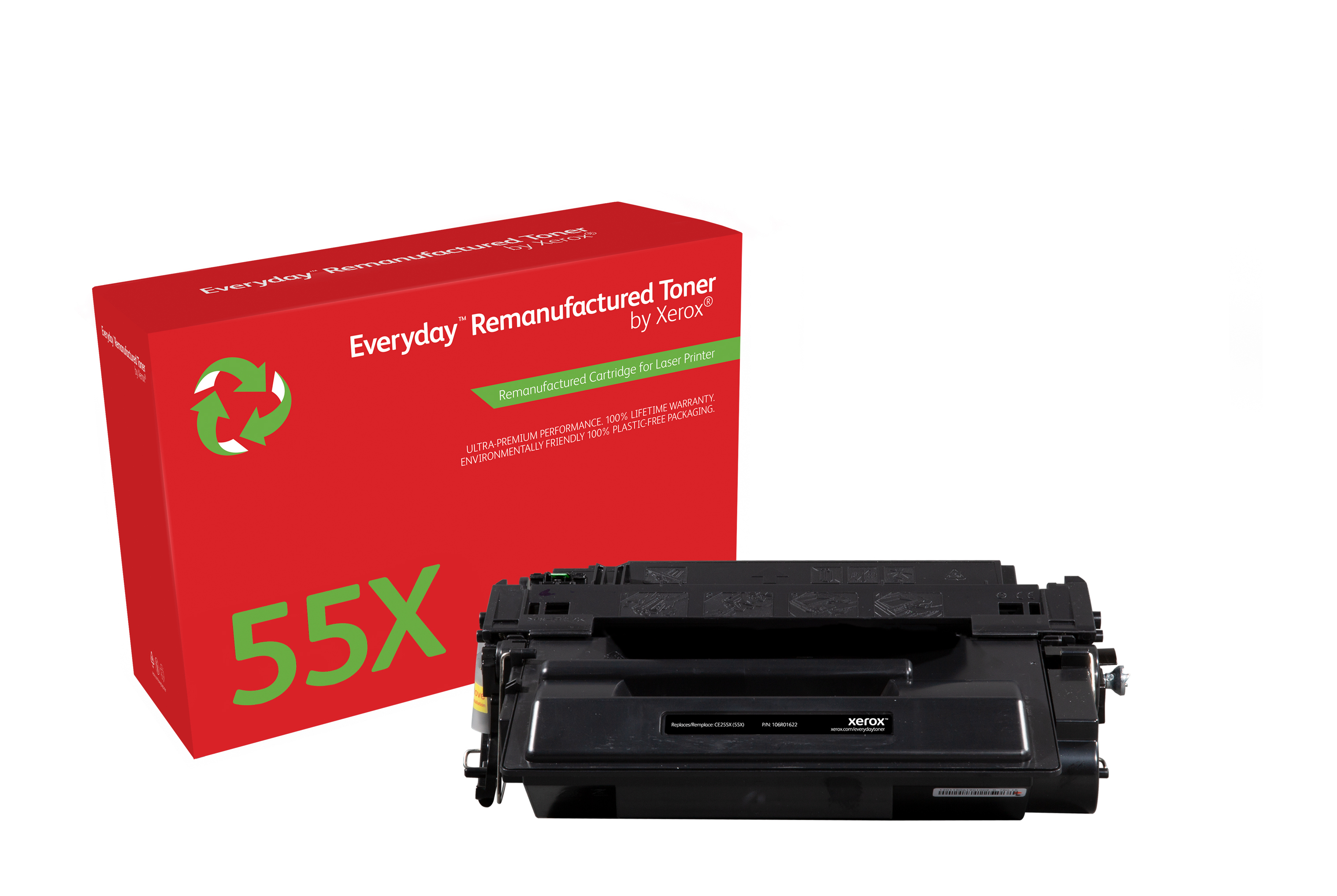 Xerox Toner Everyday HP 55X (CE255X) Black Remanurfactured