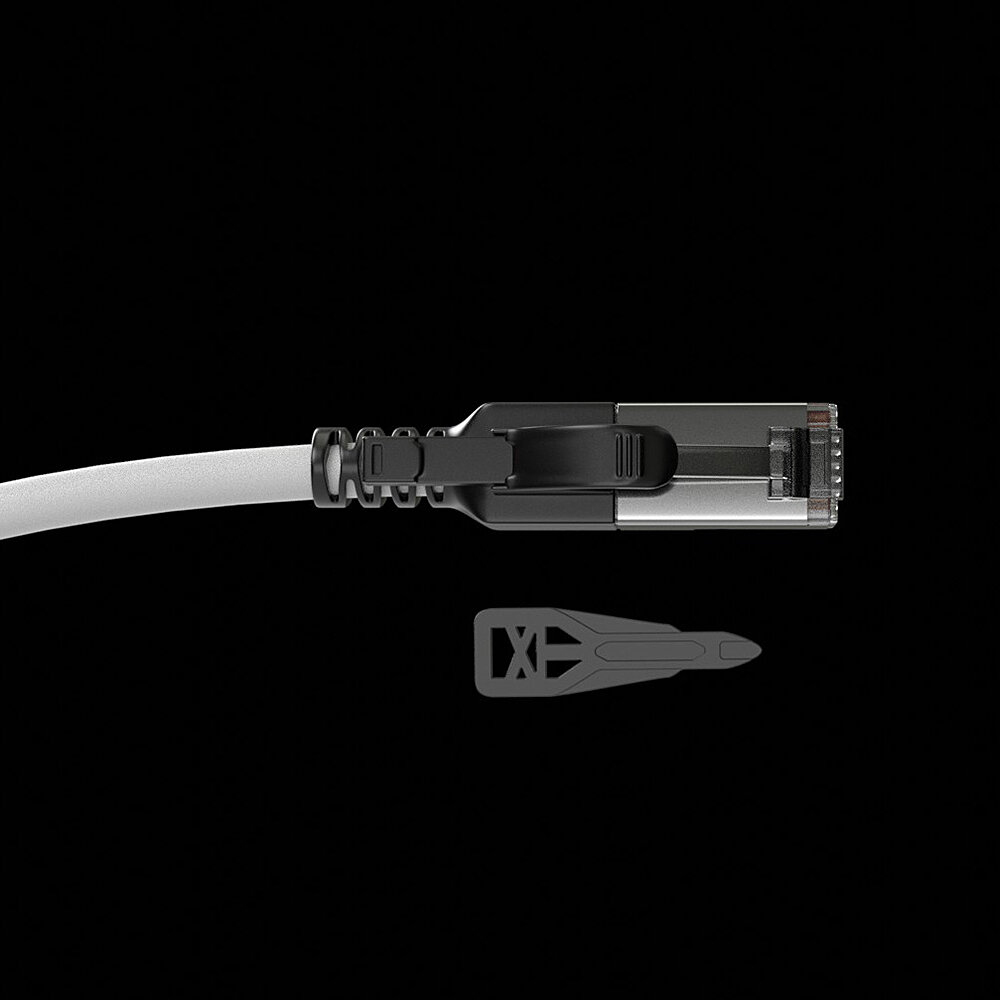 LINDY Patchkabel Cat.6A S/FTP grau 5m verriegelbar