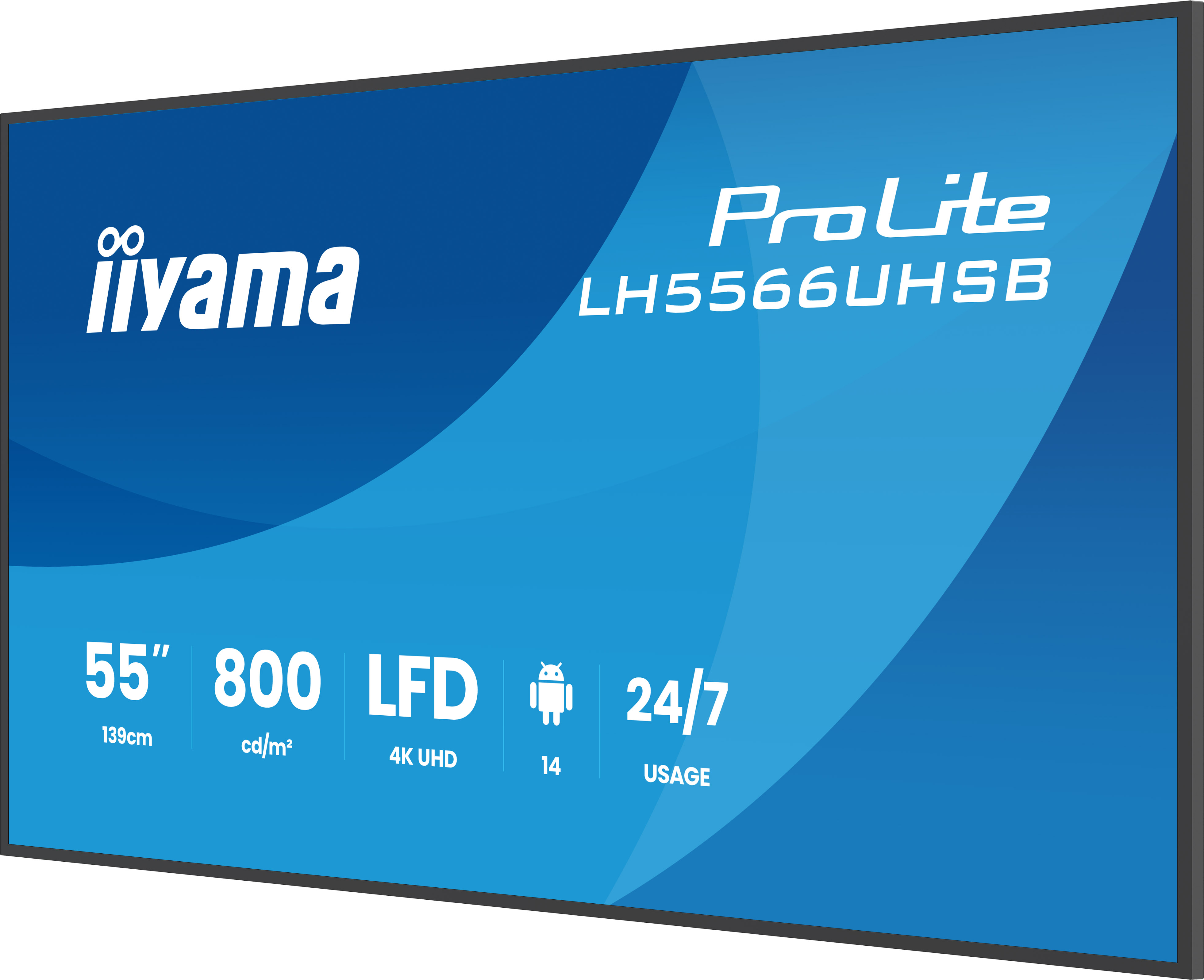 IIYAMA 139.0cm(55") LH5566UHSB-B1 16:9 2xHDMI+1xUSB-C VA (Speditionsversand)