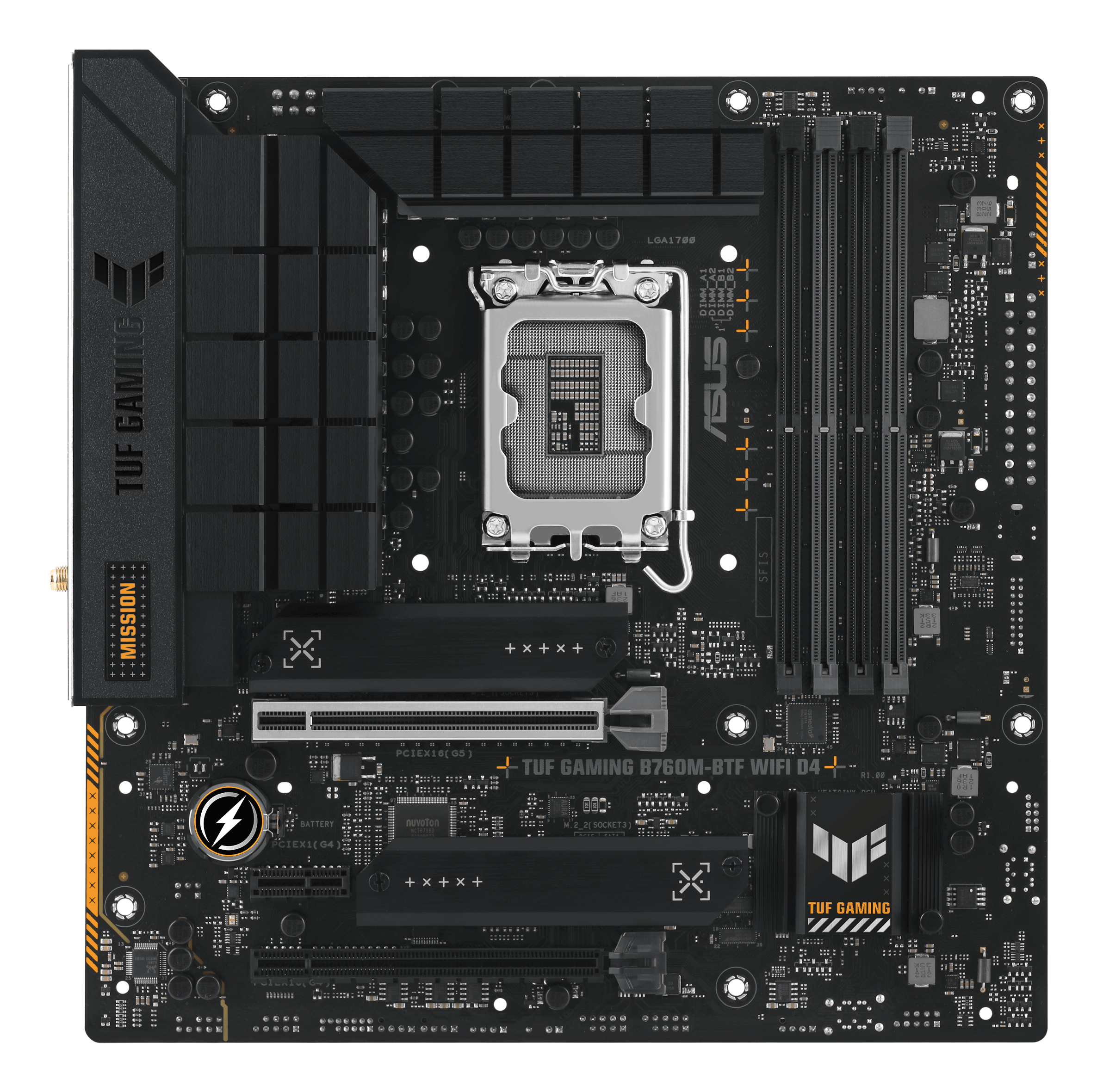 ASUS TUF GAMING B760M-BTF WIFI D4 (INTEL,1700,DDR4,mATX)