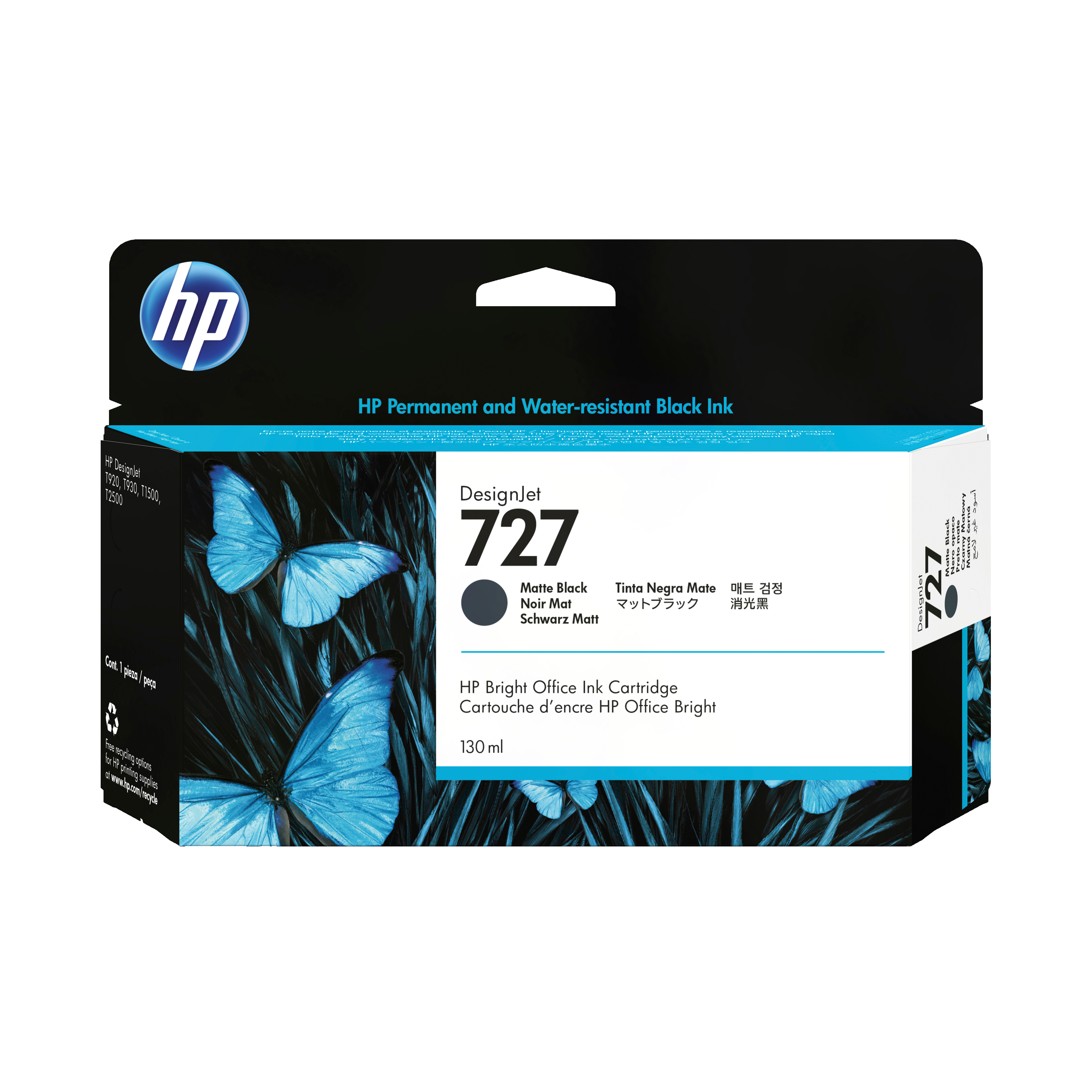 HP 727      Mattschwarz         Tintenpatrone 130ml