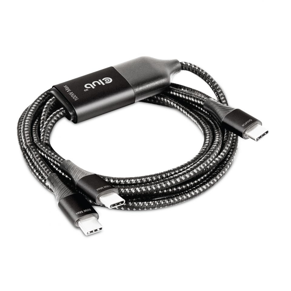Club3D Ladekabel USB Typ C > 2x Typ C 1,83m 100W St/&shy;St retail
