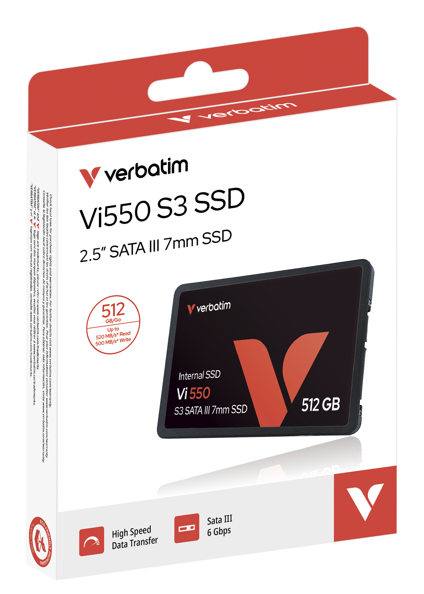 SSD 512GB Verbatim Vi550 S3 Phison 2,5" (6.3cm) SATAIII intern r