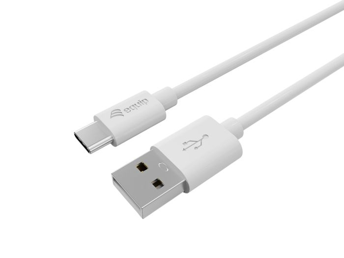 Equip Kabel USB-A->C2.0 3A St/St 1.00m weiß