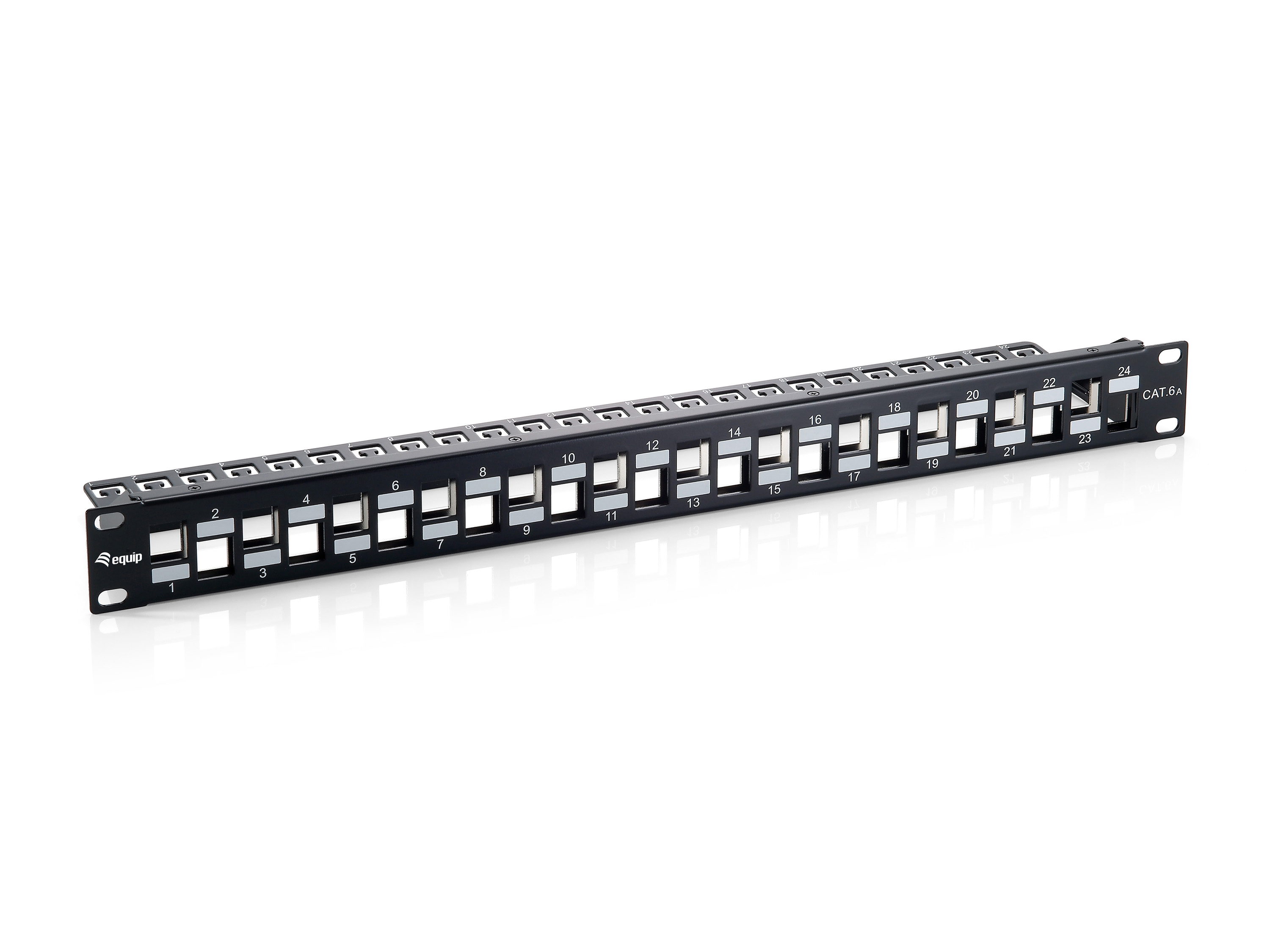 Equip 19" Patchpanel 24xKeystones FTP 1U LSA/­110 RAL9005 Equip 19" Patchpanel 24xKeystones FTP 1U LSA/­110 RAL9005