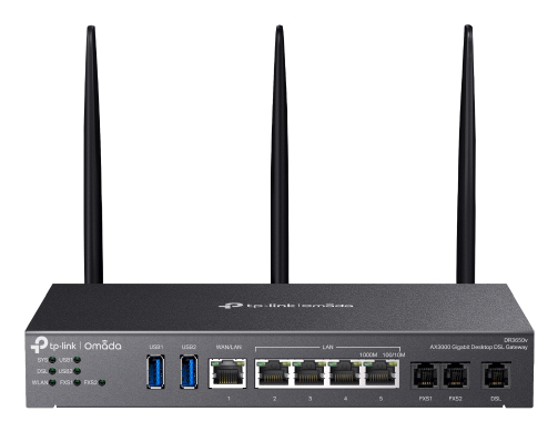 TP-Link Omada AX3000 Gigabit Desktop DSL Gateway DR3650V TP-Link Omada AX3000 Gigabit Desktop DSL Gateway DR3650V