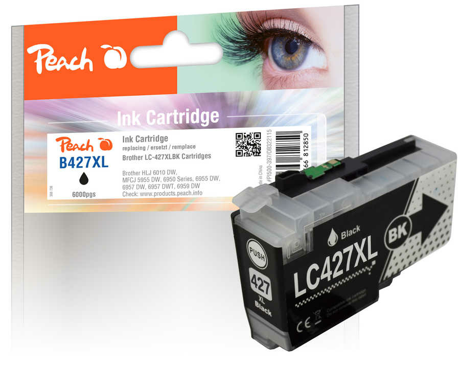 Peach Patrone Brother LC-427XL black kompatibel